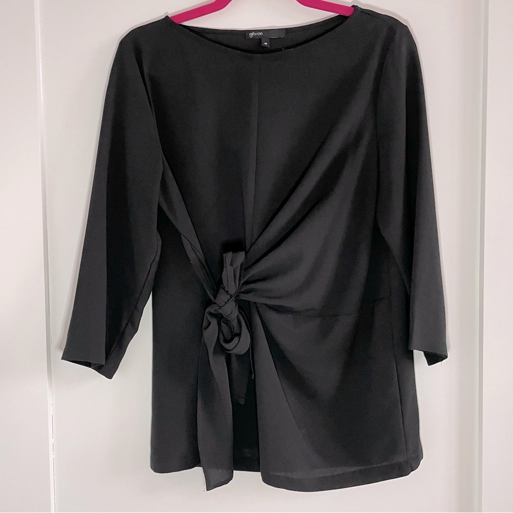 Gibson Asymmetrical Tie Waist Top M - Picture 1 of 5